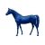 Koń niebieski C395R Koń - niebieski, bialy, czerwony, wysoki połysk H185x230cm